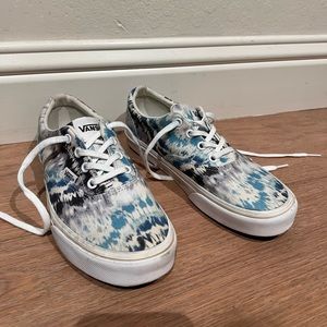 Women’s blue tie dye Van’s
